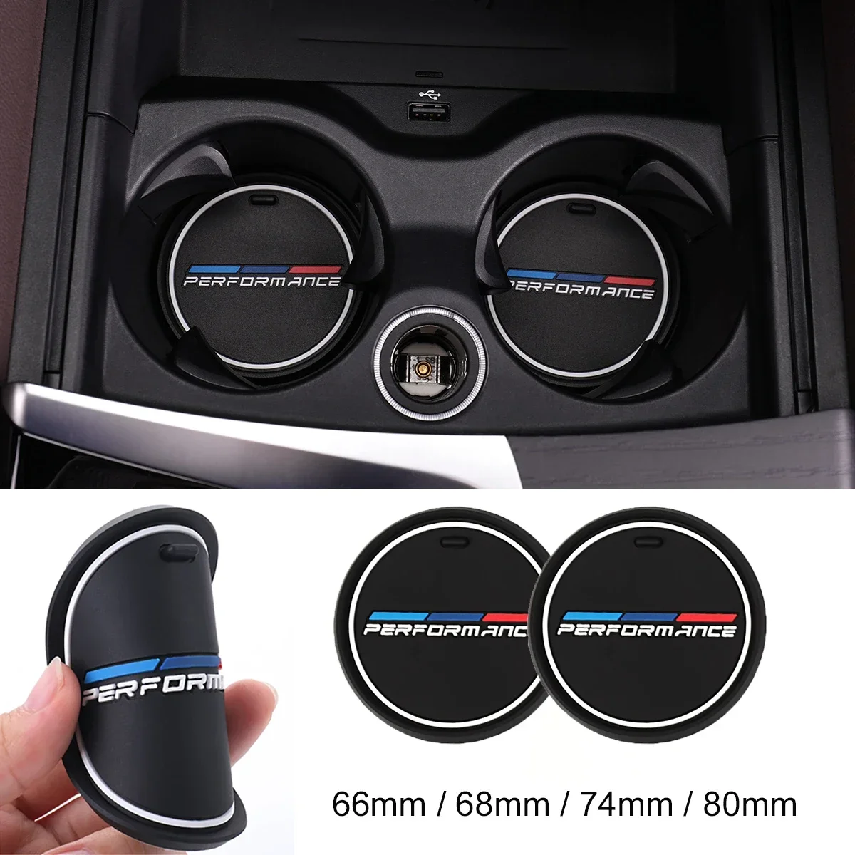 Car Coaster Cup Bottle Holder Anti-slip Pad Mat For BMW E90 F20 F30 F34 F36 F10 F15 G20 G30 G32 G01 G02 G05 X1X2X3X4X5X6 cup holder coasters car coaster pads