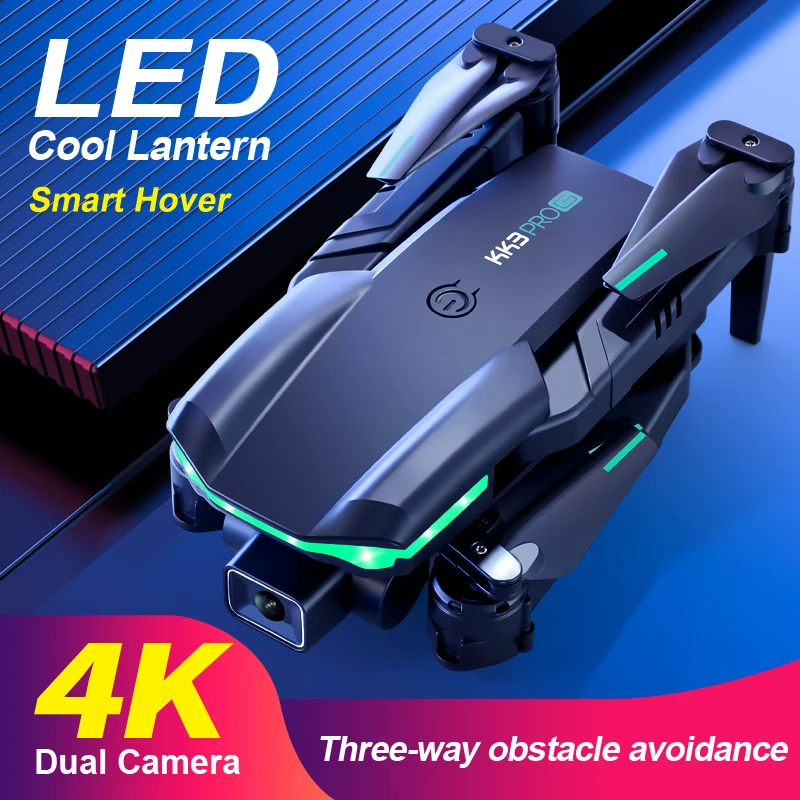 Kk3 Pro Obstacle Avoidance Wifi Fpv With 4k Dual Hd Camera Altitude Hold Mode Foldable Rc Drone Quadcopter Rtf