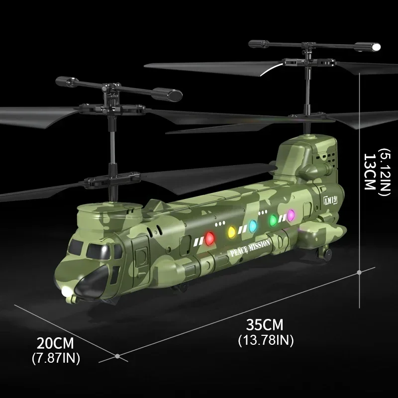 2.4G RC Helicopter HD Aerial Photography 3 Gears Gesture Remote Control 4CH Aircraft Cool Lights Children's Toy Model Boy Gifts - 5