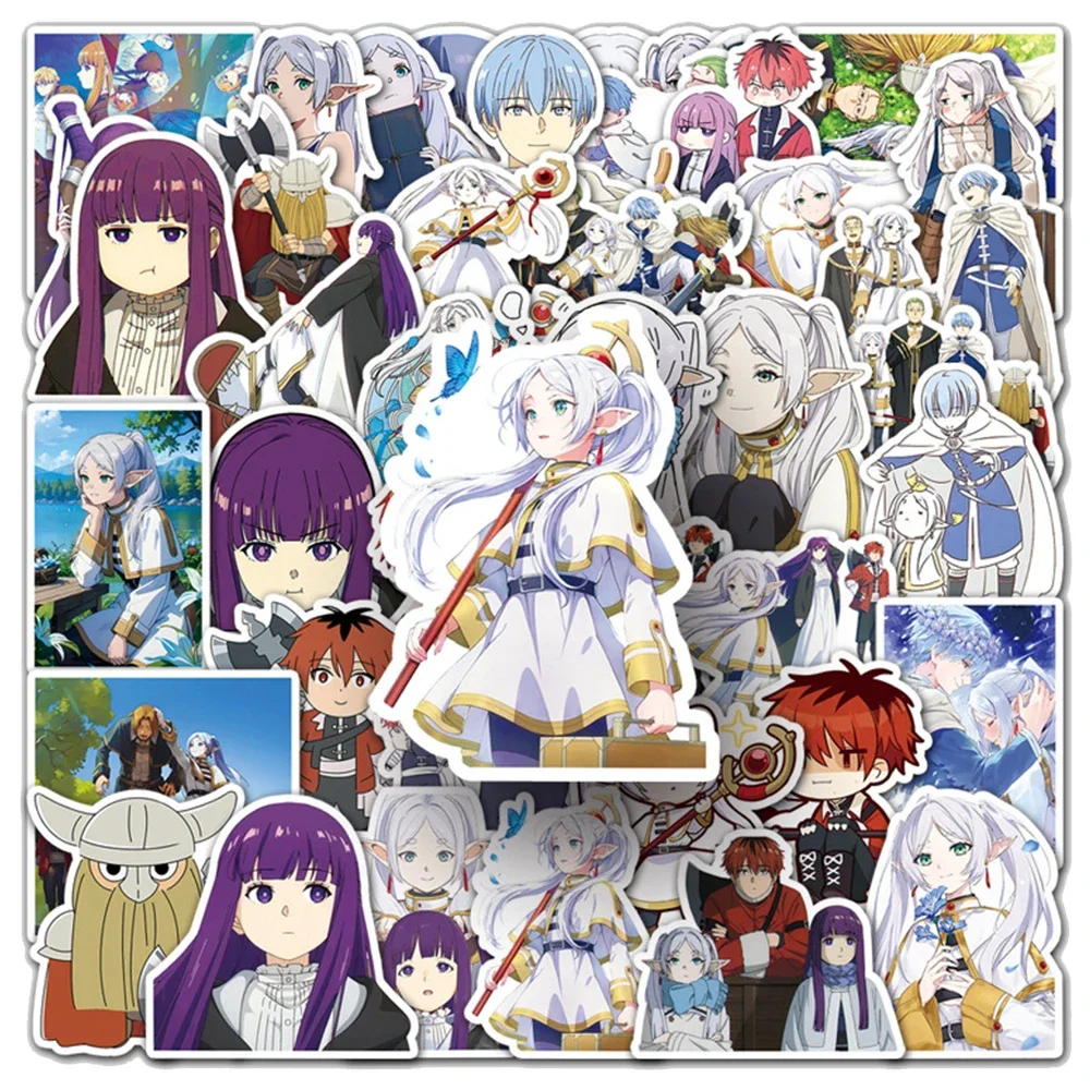 【Unbeatable Prices】 50pcs Frieren Beyond Journeys End Anime Himmel Frieren Sticker Waterproof Fern Stark Eisen Heiter Cartoon Decals