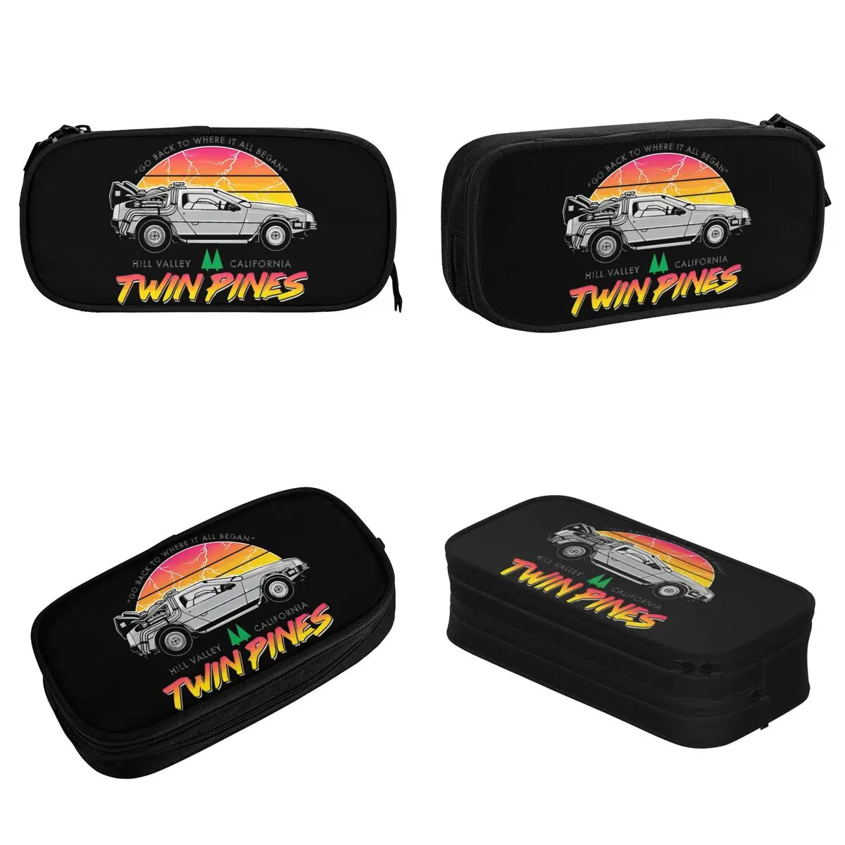 Mall Back To The Future Pencil Case Classic Movie Pen Holder Bags for Student Big Capacity Students School Gifts Pencil Pouch