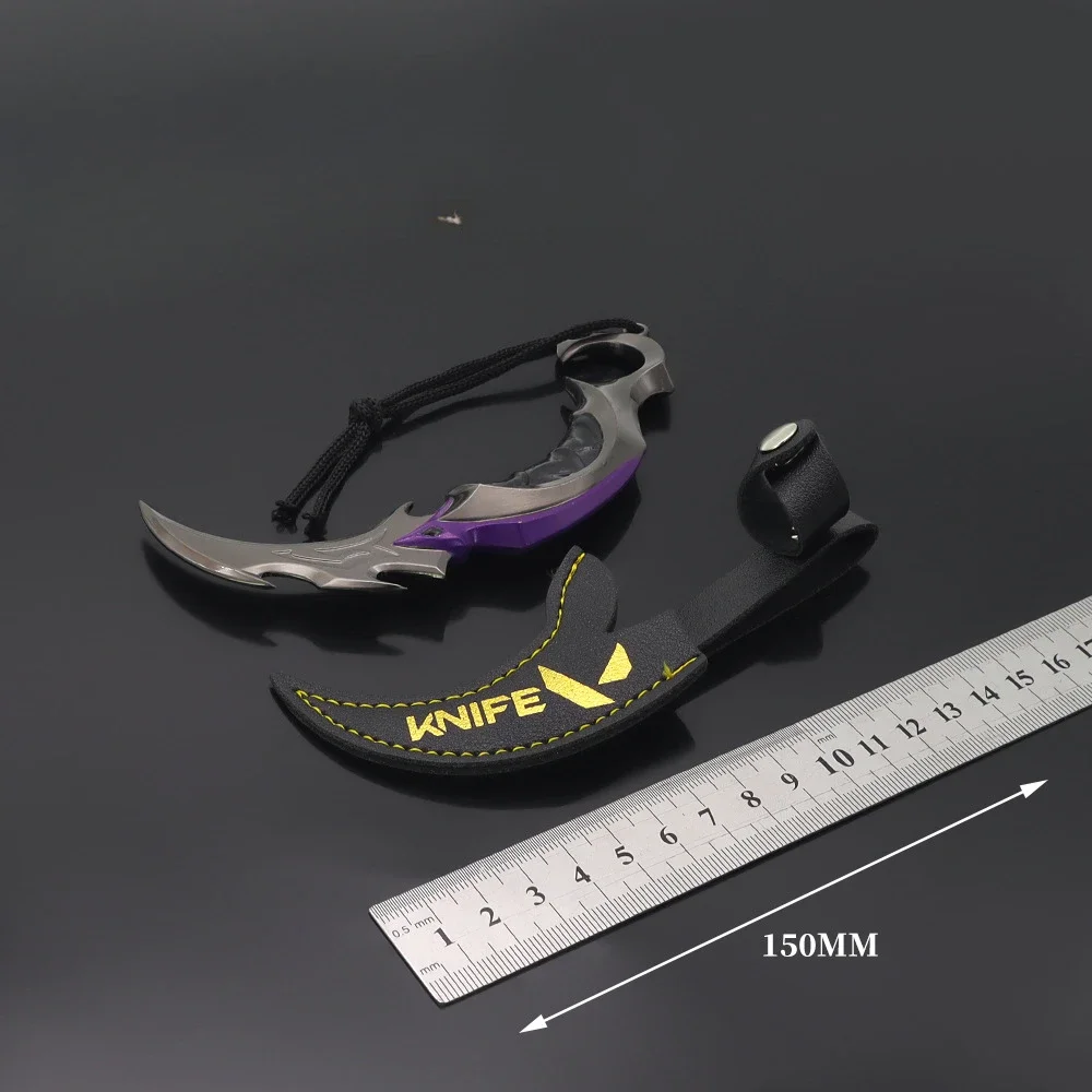 합금 무기 모델 금속 장식품, 발로란트 게임 장비 소품, 주변 약탈 클로 나이프, 15cm