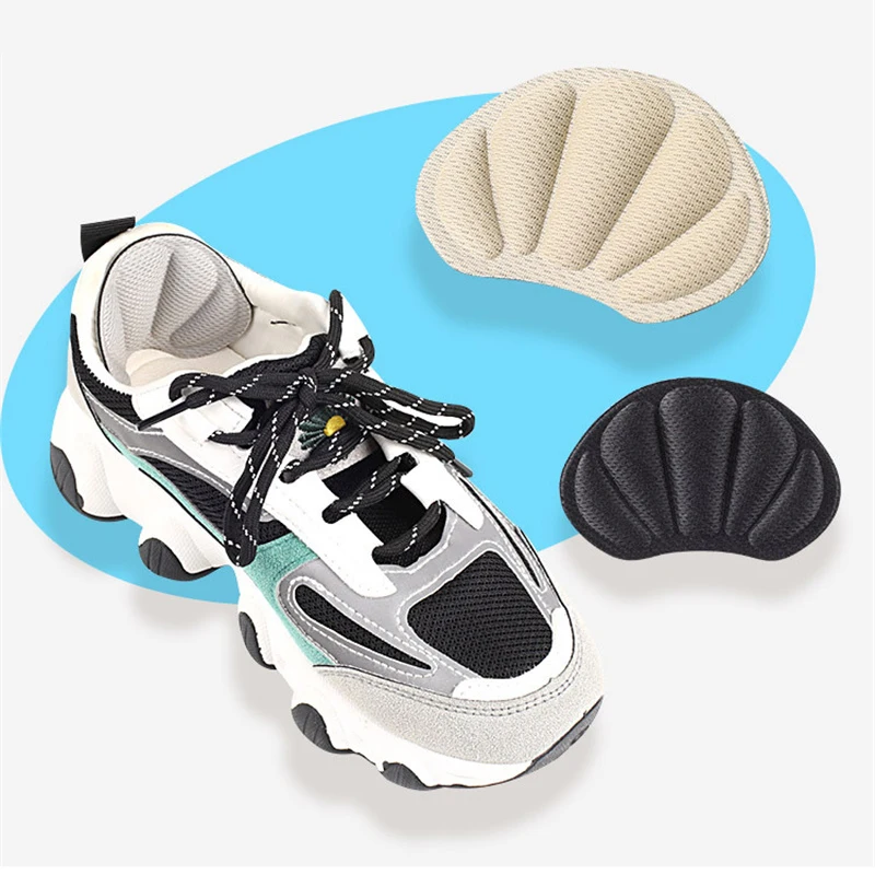 1 Pair Insert Sneakers Heel Stickers Comfortable Wear-resistant Anti-drop Heel Sticker Thicker Adjustable Half-size Pad Sticker