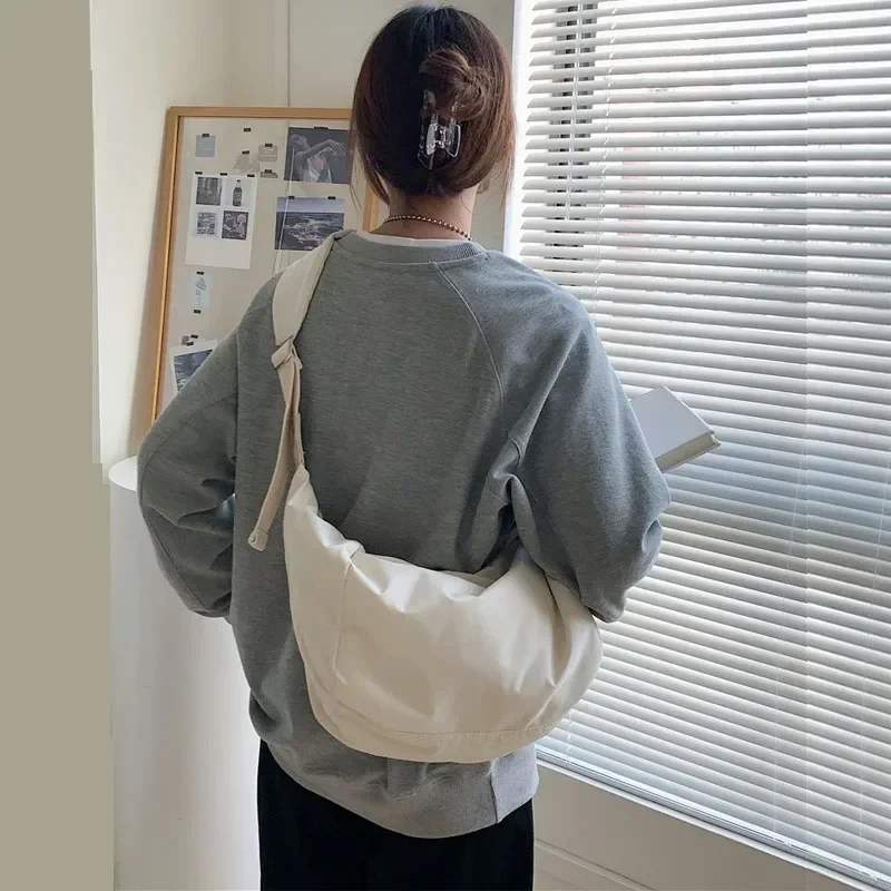 2026 New Fashion Summer Large Capacity Casual Nylon Women Shoulder Bag Korean Style Hobos Bag Youth Crossbody Shoulder Bag