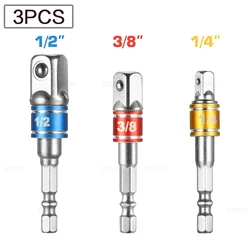 Enhanced Power Drill Impact Driver Adapter - High-Speed Hex to Nut Square Wrench Converter Extension (Socket Adapter Set)