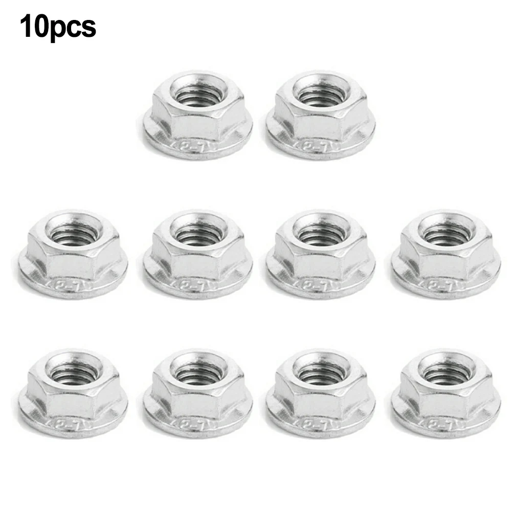 10pcs Stainless Steel Cap Nut For Lawn Mower For Lawn Mower Cutter Head Garden Mowers Battery Trimmers Protective Gasket Nut