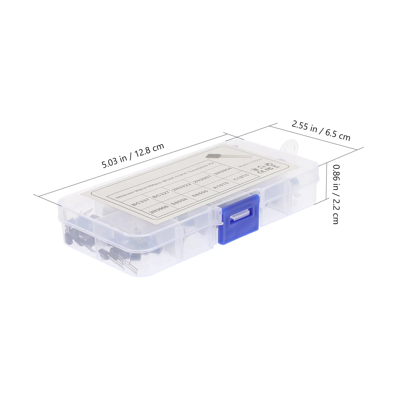 200Pcs 트랜지스터 키트 모듬 반도체 삼극관 키트 높은 유전체 강도 빠른 스위칭 증폭기 전력 변환 DIY