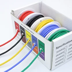 Heat Resistant Multicolor Silicone Wire Kit with Tinned Copper Stranded Cables - 20AWG 50metres (1)