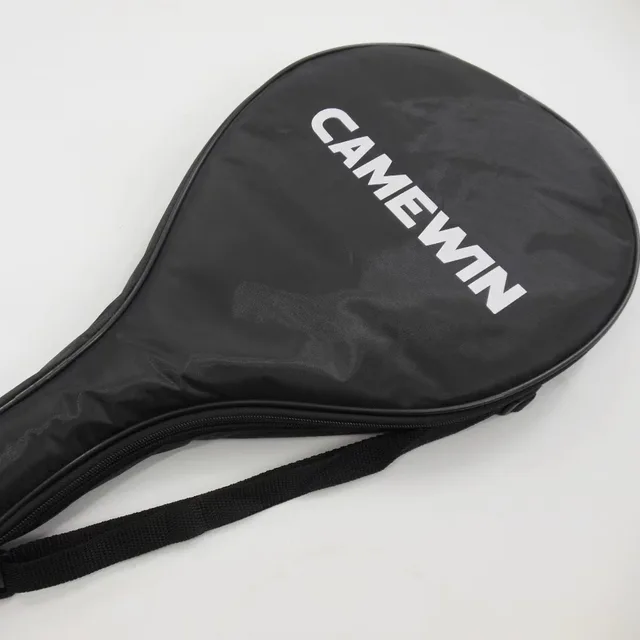Black Beach Tennis Racket Bag Plate Tennis Racket Bag Oxford Cloth Shoulder Racket Bag Logo Print Straddle Bag 5