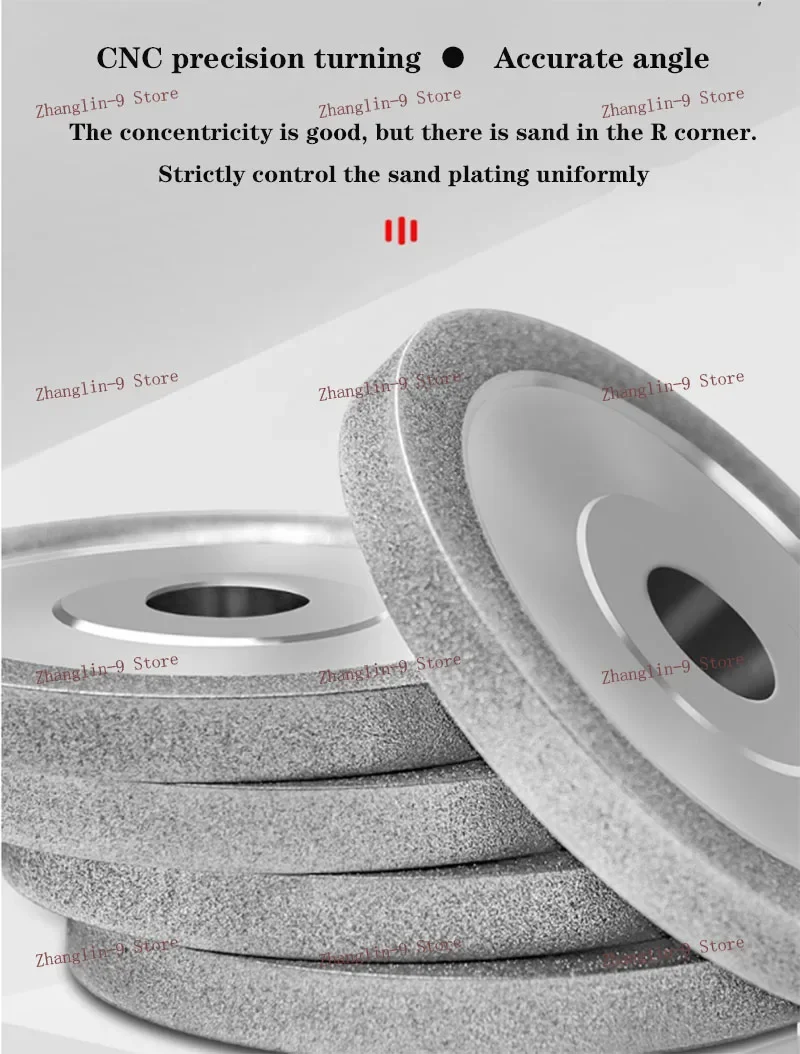 78-100mm Electroplated Diamond Grinding Flap Wheel Grinder Sharpener Disc Milling Alloy Parallel Emery Wheel P60-P600