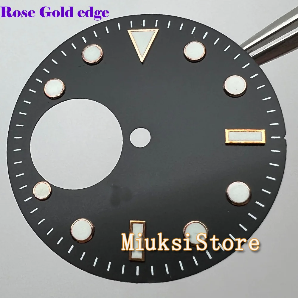 Fit NH38 29mm Watch Dial Black Blue Sterile Green Luminous Movement Watches Accessories Parts