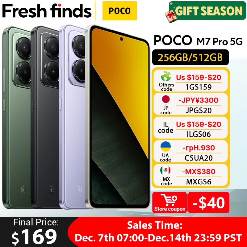 Global Version POCO M7 Pro 5G 256GB/512GB Dimensity 7025-Ultra