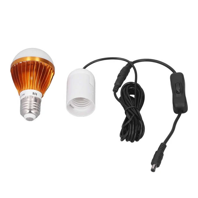 E27 Dc 12v 5w Ball Bulb Solar Controlled Spiral Led Bulb High Brightness  Light Bulb With Cable - Led Bulbs & Tubes - AliExpress