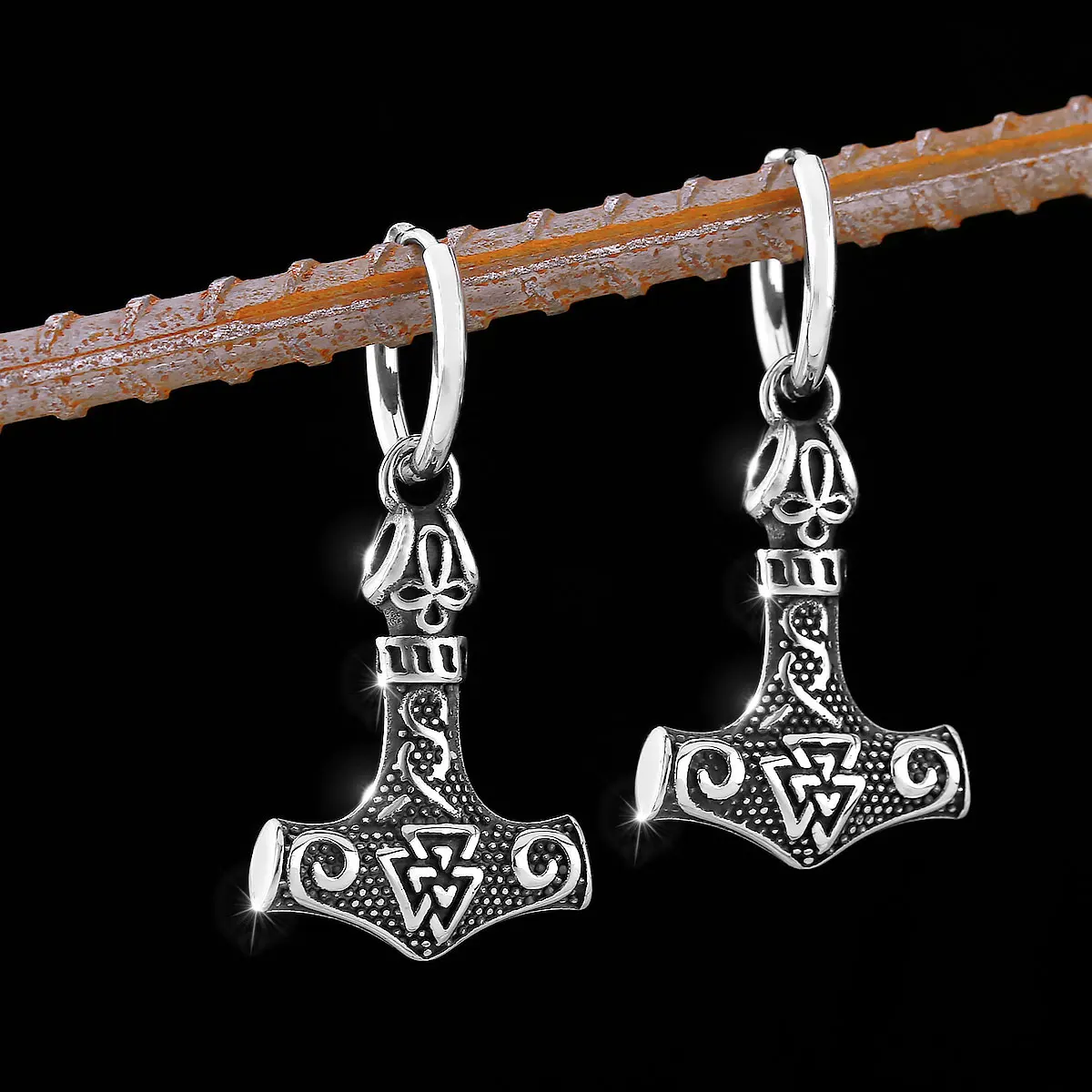 Jewelrywe Collana Uomo Martello Di Thor Mjolnir - Ciondolo Vintage In Acciaio Inossidabile, 8 Cm - 4