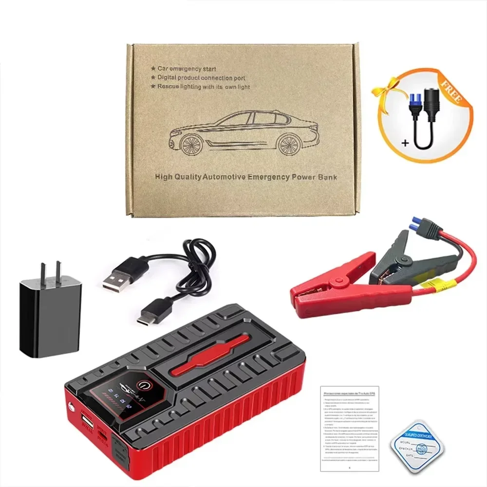 Démarreur de saut de voiture 49800mAh, batterie externe avec compresseur d'air, Booster Portable, boîte de saut, chargeur de batterie, accessoires électroniques de voiture