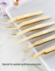 Eyelash Tweezers Professional Golden Stainless Steel High Precision Tweezer for Volume Fans Lashes Extensions Makeup Tools 3