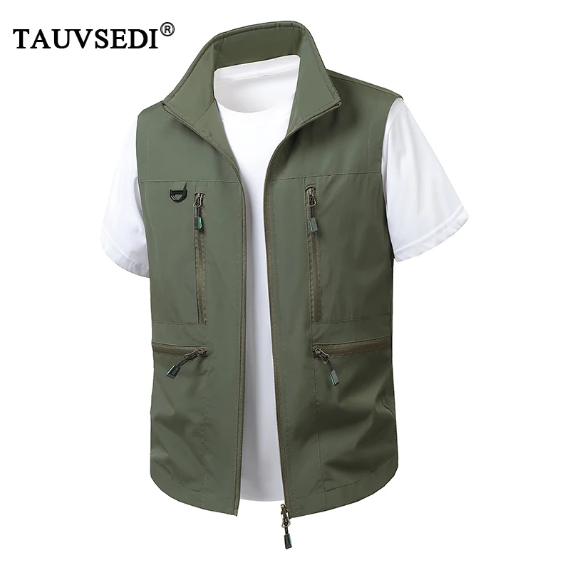 Veste sans manches pêche homme grande taille 6XL respirante et multifonction avec multiples poches