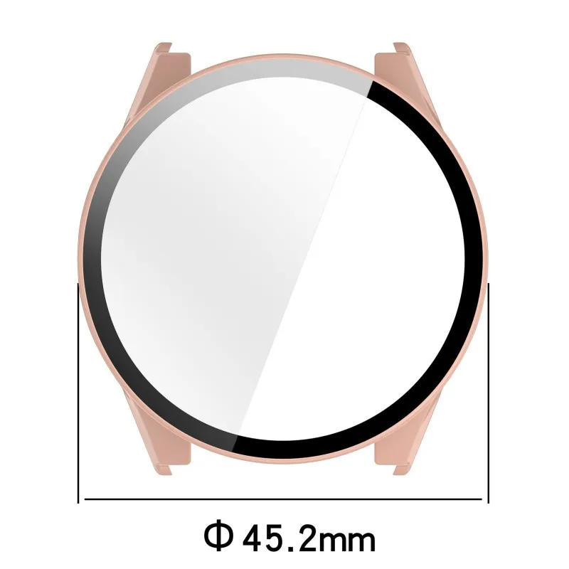 Premium Tempered Glass Smartwatch Case with Screen Protector & Strap Cover