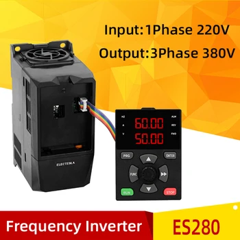 อินเวอร์เตอร์ 1 เฟส 220V อินพุต 3 เฟส 380V เอาต์พุต 0.4-1.5KW ปรับความเร็วรอบมอเตอร์ด้วยความถี่ ​ ​ ​ ​ ​ ​ ตัวควบคุมมอเตอร์ไฟฟ้ากระแสสลับแบบปรับความเร็วรอบได้ (VFD) 1