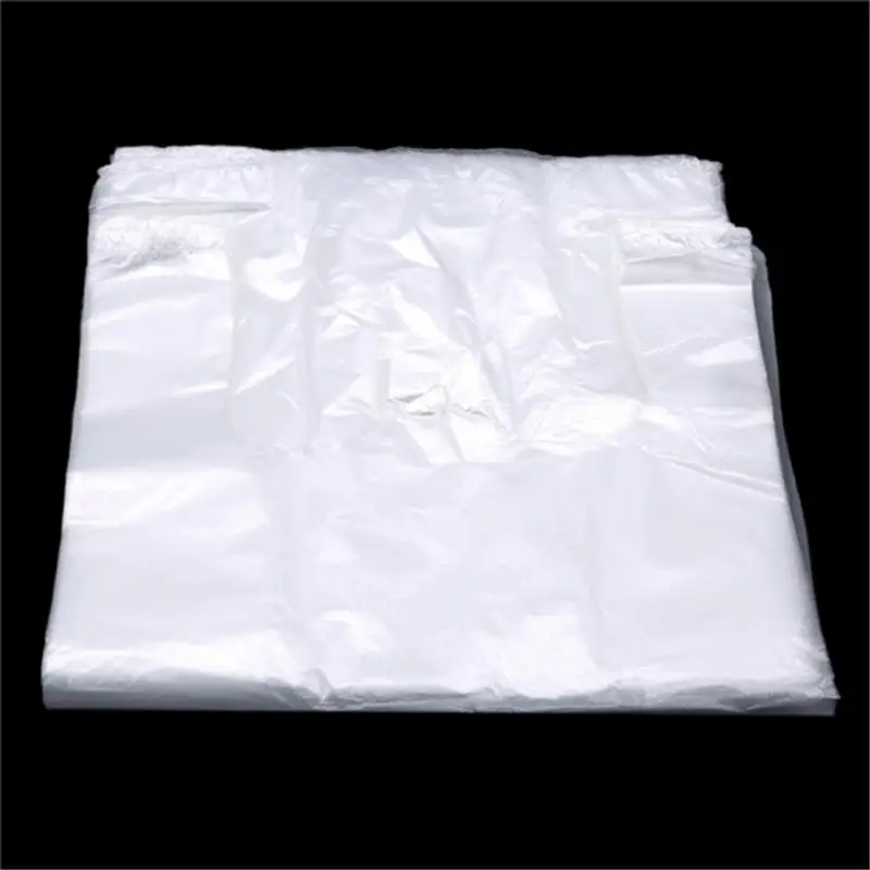 100 Stück transparente Taschen, Einkaufstaschen, Plastiktüten für den Supermarkt – Detail 11