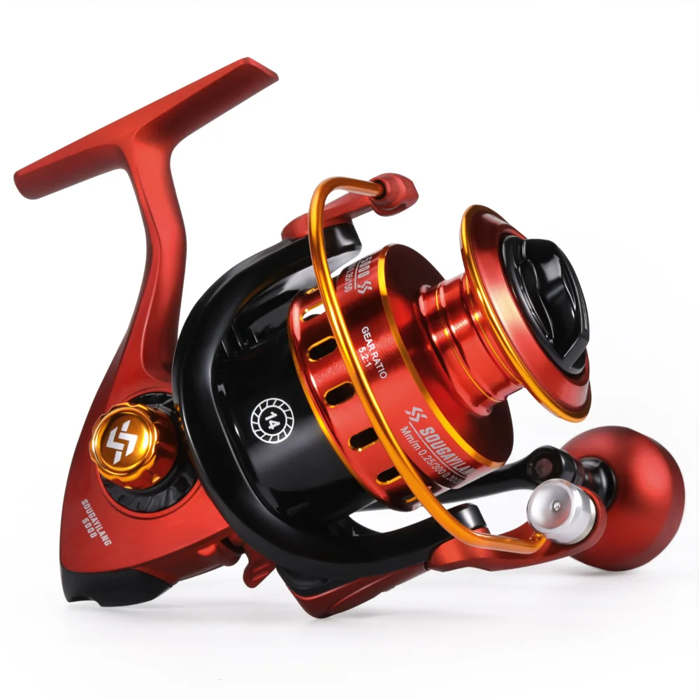 Sougayilang 1000-5000 Series Spinning Reel Max Drag 8kg Fishing Reel 5.2:1  Gear Ratio Smooth Outlet for Freshwater Carp Fishing