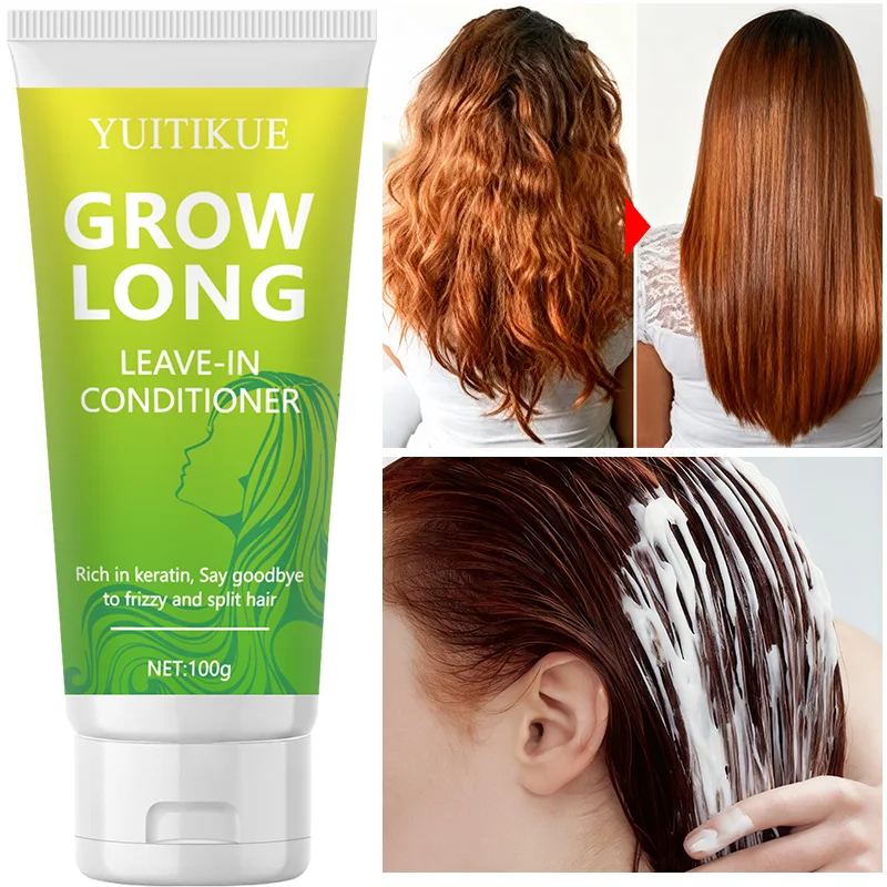 Leave-in conditioner, soft, smooth, and shiny, deeply moisturizing. Suitable for dry and damaged hair, all hair types.