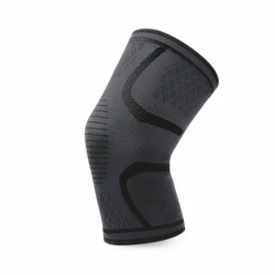Enhanced Knitted Nylon Sports Knee Pad (Gray color L)