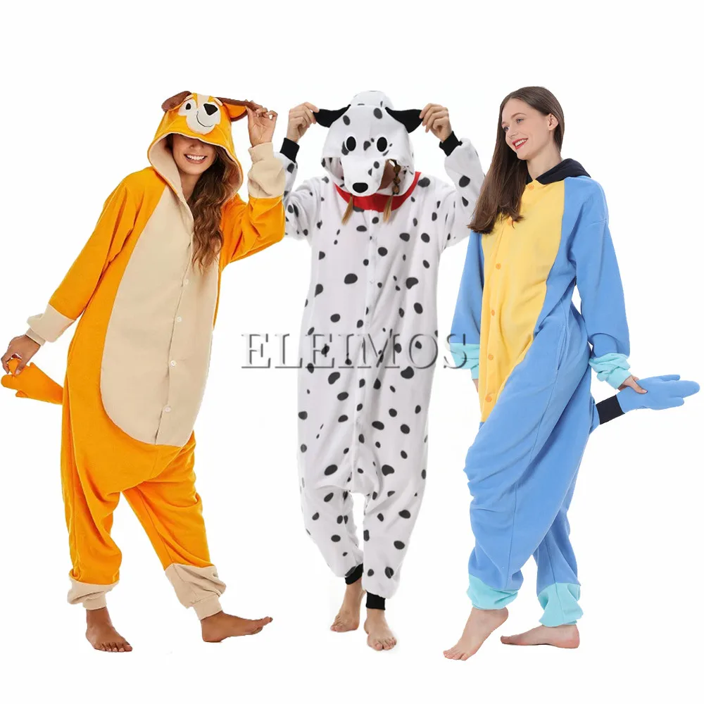 Adult Blue Kids Orange Dog Kigurumi Onesie Women Men Animal Pajamas Halloween Costume Cosplay Jumpsuit Christmas Gifts kigurumi pajamas onesies cosplay pajamas onesies