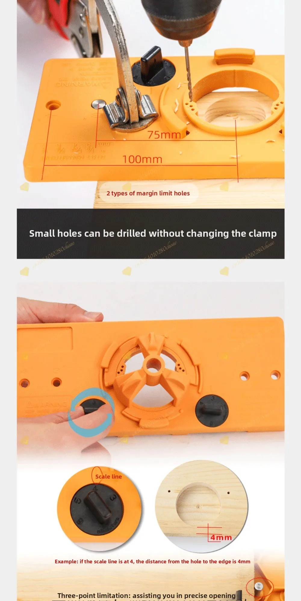 Woodworking 35MM Hinge Opener, Cabinet Hinge Positioner Wooden Door Panel Positi