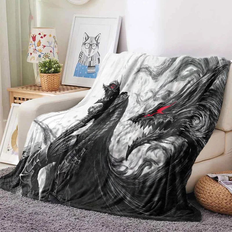 130x150cm Berserk Sacrifice  Manga Blanket Velvet Printed Breathable Super Warm Throw Blankets for Bedding Car Bedding 4