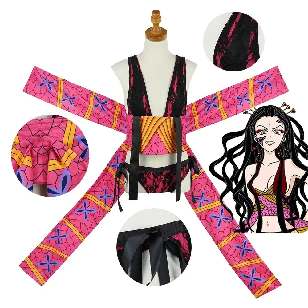 Demon Slayer Daki Upper Moon Six cosplay costume kimono dress