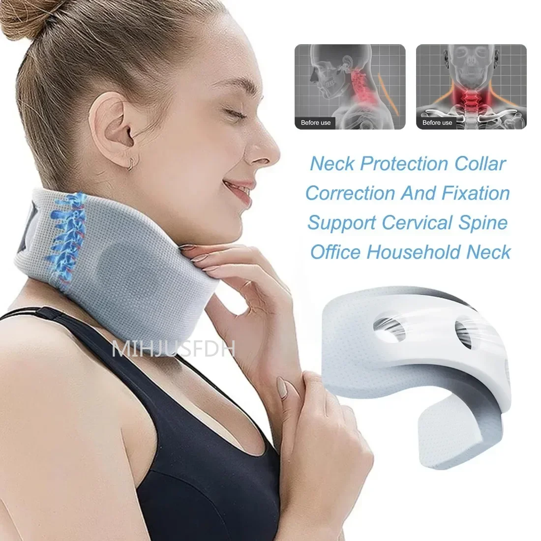 Neck Support Cervical Pillow Adjustable Soft Sponge Durable Foam