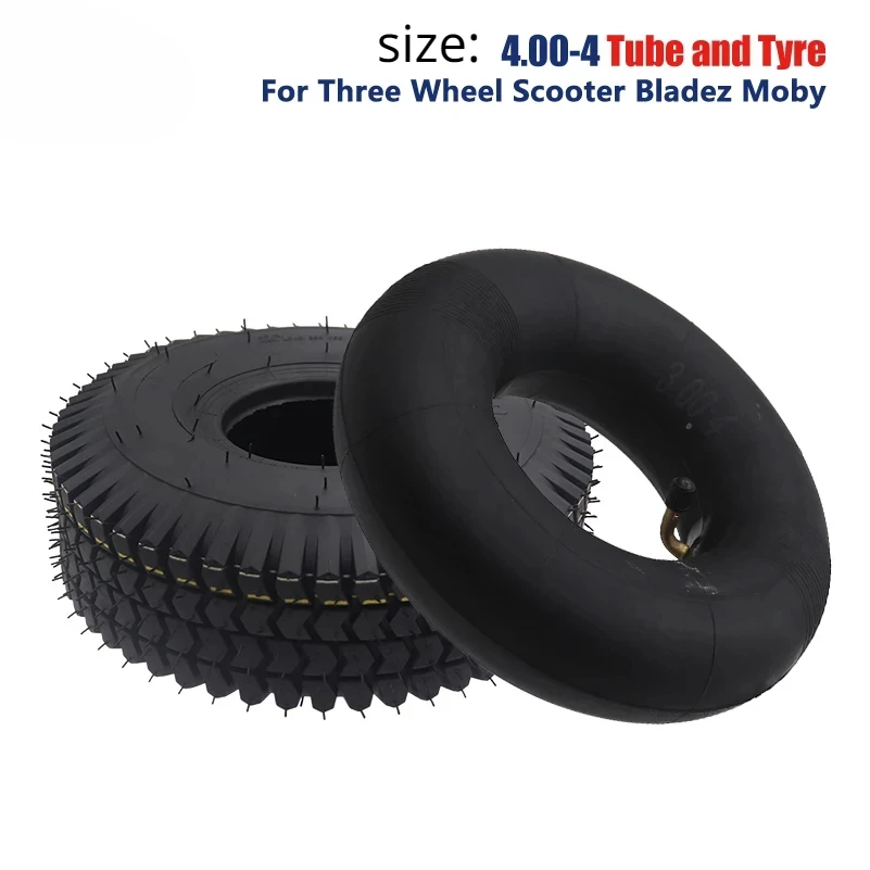 

New 11 Inch Three Wheel Scooter Tire 4.00-4 Heavy Duty Inner Tube Outer Is Suitable for The Bladez Moby 3.00-4