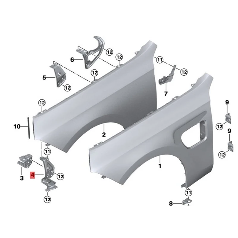 

1Pair Car Front Side Surround Bracket Support 41355A2F563 41355A2F564 For BMW G70 2022-2024 Accessories Bumper Enclosure Bracket