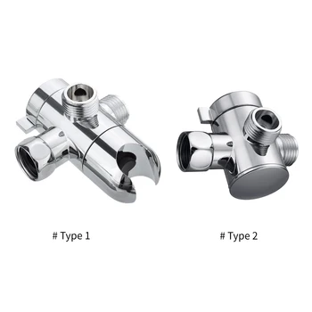 1 PC 3-Way G1/2 วาล์วเปลี่ยนทิศทางฝักบัวน้ําแยกฝักบัว TEE อะแดปเตอร์ปรับก๊อกน้ํา Switcher ห้องน้ําเปลี่ยน ABS 1