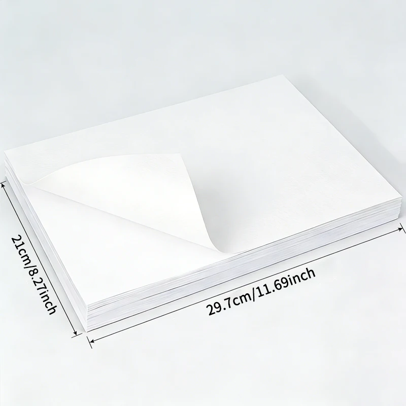 A4 20/50pcs 흰색 Xuan 종이 접착제 잉크젯 및 레이저 매트 표면 페인팅 및 아트 글쓰기 사무실에서 인쇄 가능