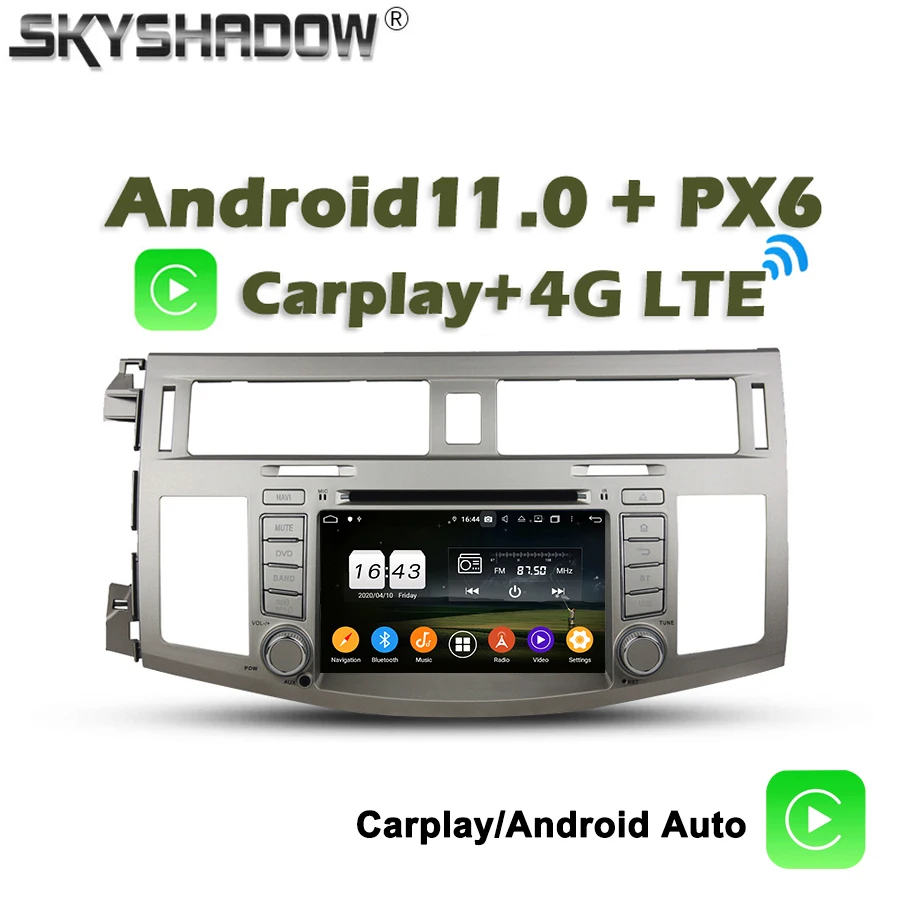 Автомобильный беспроводной DVD-плеер Carplay Android 11 0 8G + 128G LTE Wi-Fi Bluetooth 5 RDS радио GPS для