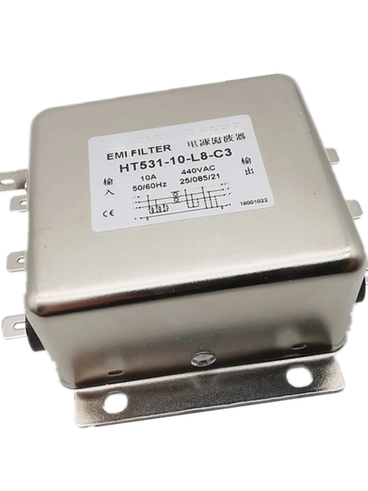 

Трехфазный инвертор, светофильтр HT531-10-L8-C3 10A 380V, универсальный тип