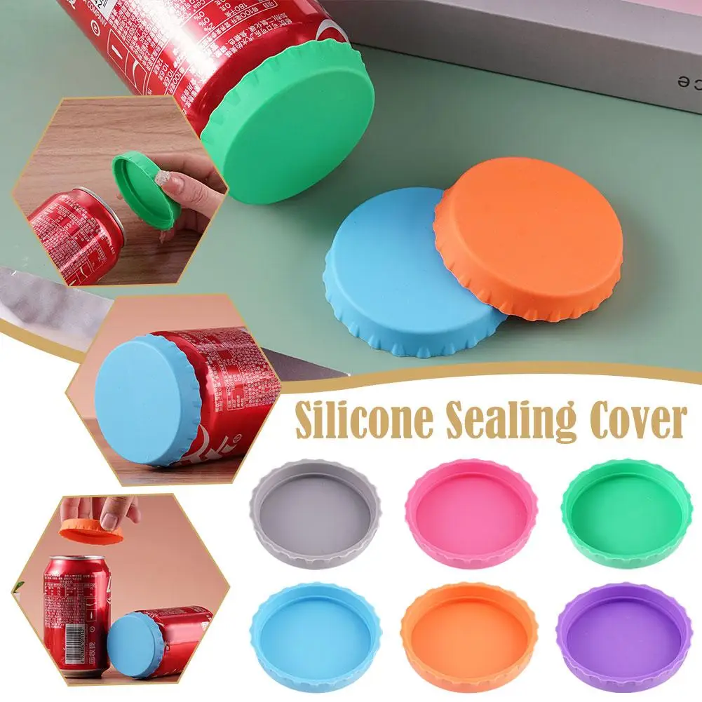 Reusable Food Storage Cans Cap Pet Can Silicone Covers Pet Lid Fresh-keeping Food Lid Tin Kitchen Cover Can H4W6 100pcs reusable food wrap storage covers bags for bowl elastic plate silicone lid cover kitchen fruit plastic fresh keeping seal