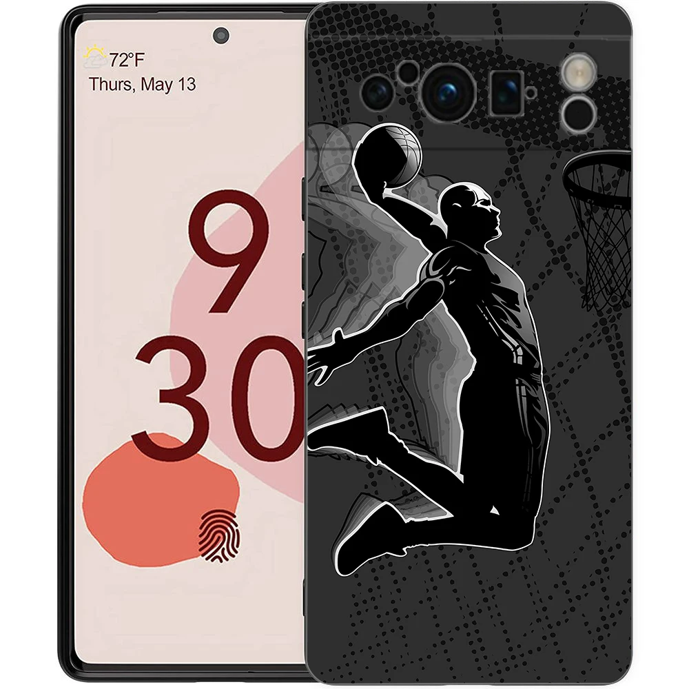 Coole Basketball-Handyhülle für Google Pixel 9, 8, 7, 6, 7A, 6A, Pro, stoßfestes Silikon, weich, 9 Pro, XL, Silikonhülle, Capas Fundas – Detail 1