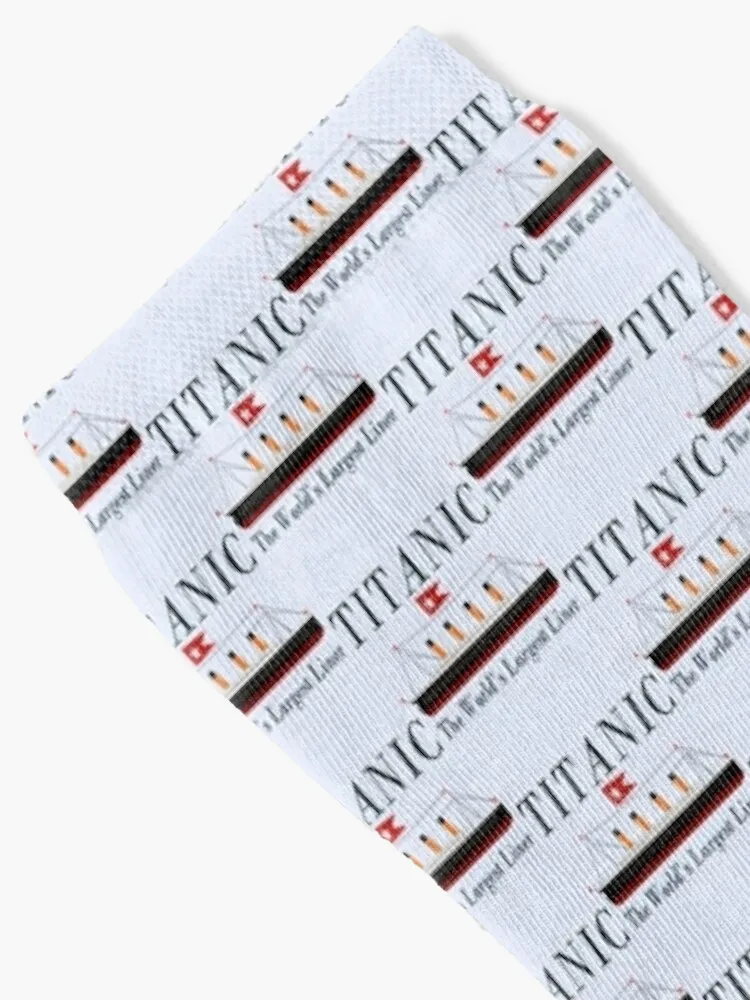 Titanic Sinking Vintage Poster Cruise Ship Atlantic Ocean Voyage Socks Crossfit socks Designer Man Socks Women's