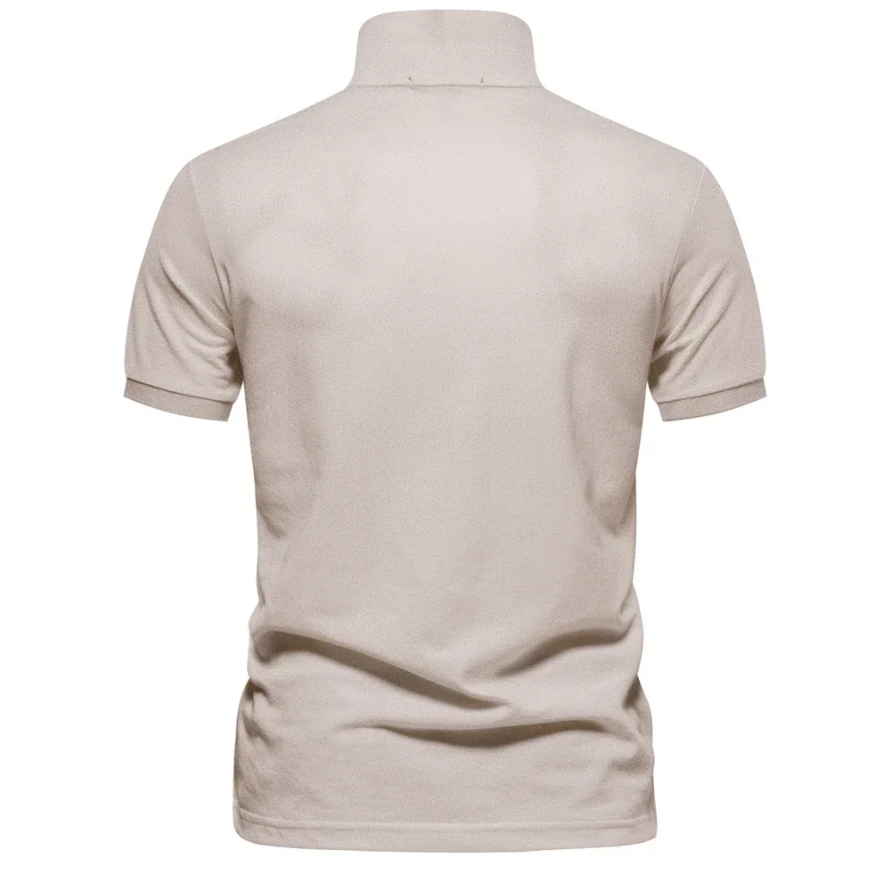Men’s basic lapel polo shirt for spring and summer wear