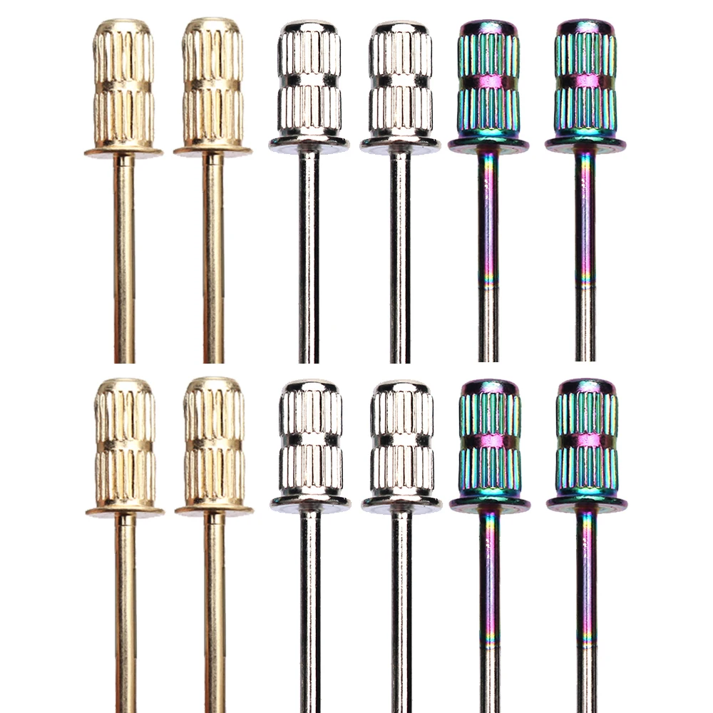 Nail art tools nail drill bits 3/5/10pcs silver nail drill bits nail drill accessories mandrel bit sanding drum for sanding bands