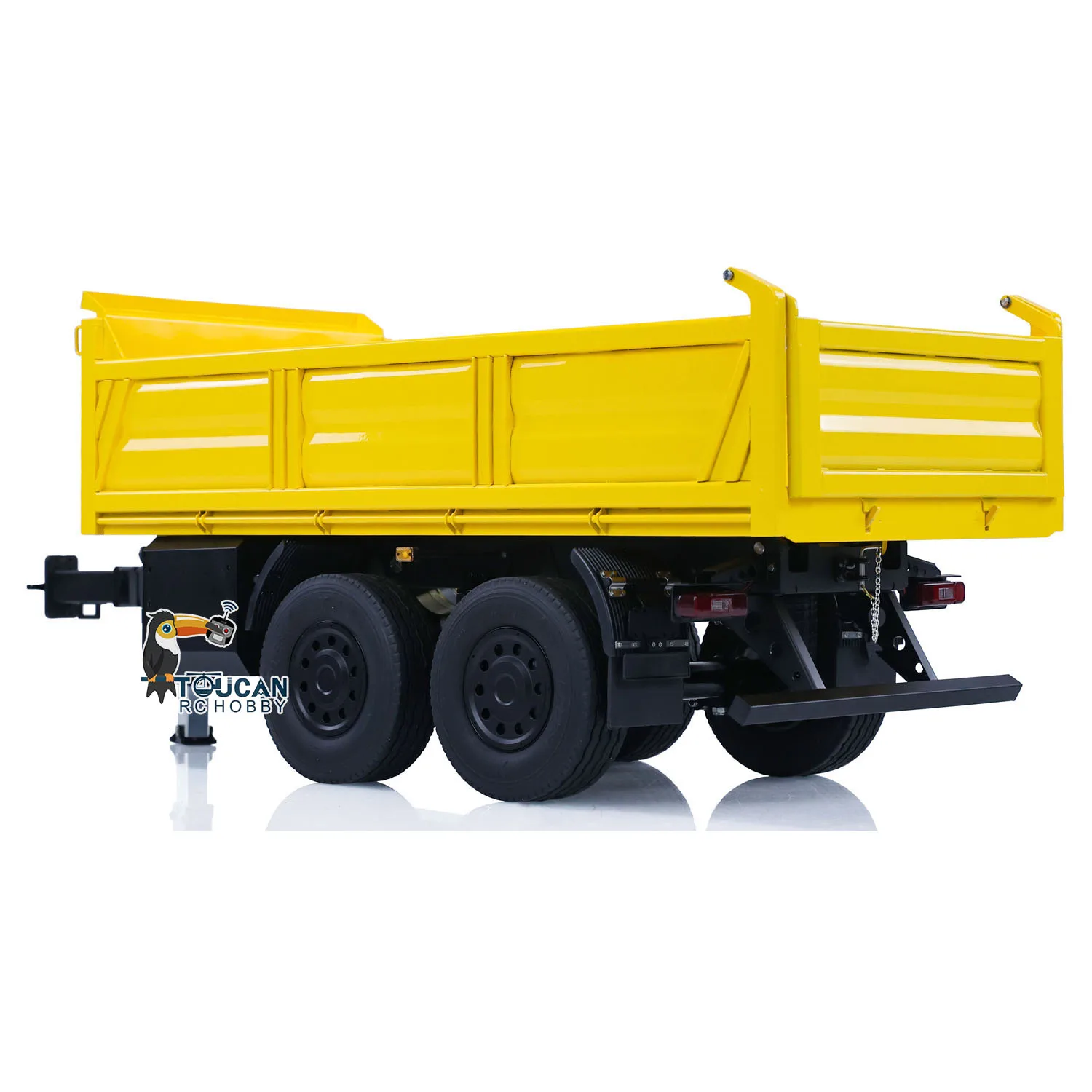 LESU RC Metal 2 Axles Full Trailer LED Lights for 1/14 Radio Control Hydraulic Dumper Trailers Trucks Vehicle Toy Model THZH1773 4