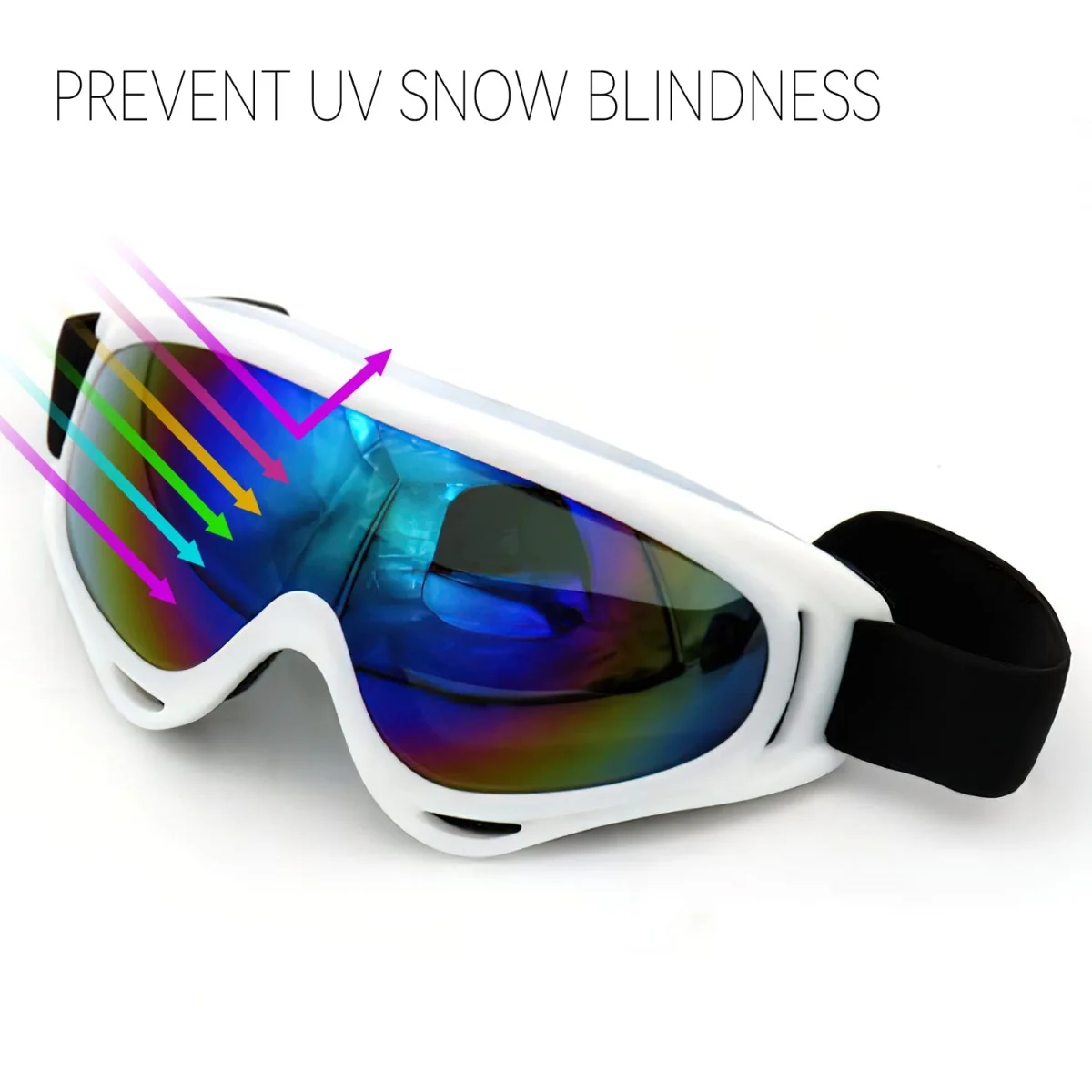 1pc Large Frame Polarized Ski Goggles For Men And Women, Windproof Snowproof UV Protection Anti-Fog Snowboard Goggles For Outdoo 2