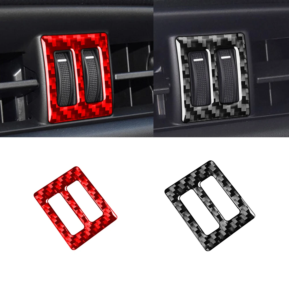 

For Toyota Corolla 2014-2018 Car Central Air Vent Outlet Decoration Trim Sticker Decal Auto Accessories Real Carbon Fiber
