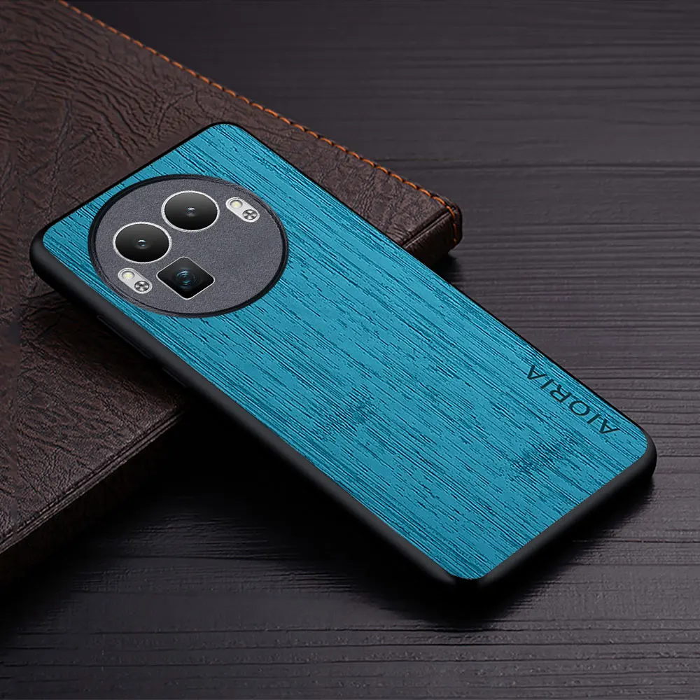 Luxury Bamboo Wood Pattern Leather Phone Cover