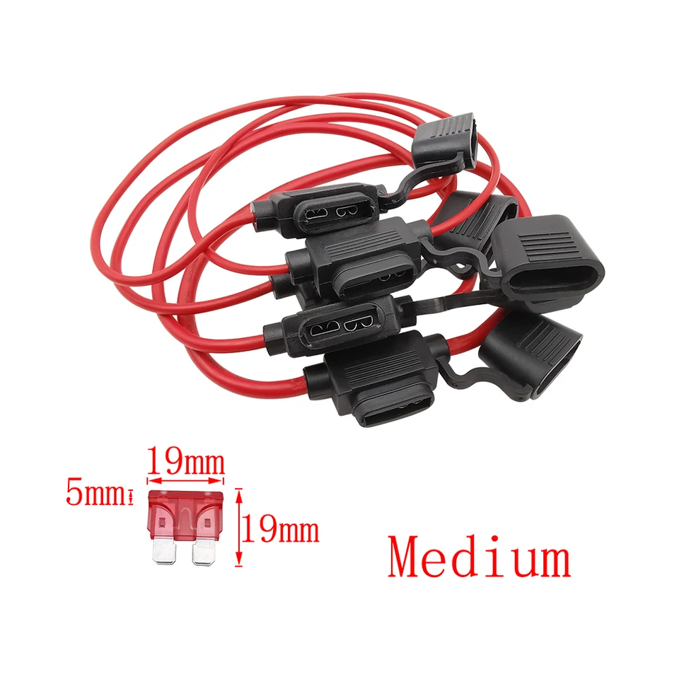 Lntyq Portafusibili A Lama Impermeabile Per Auto Da 5 Pezzi Con Filo Max 32 V30 A Per Autocarri Di Medie Dimensioni Con Custodia Completamente Stampata 85656403