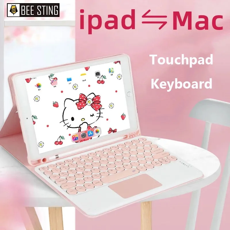 

Bluetooth круглая клавиатура с капюшоном для Redmi Pad SE 11, магнитная телефонная подсветка, съемная клавиатура, телефон со встроенным держателем для карандаша