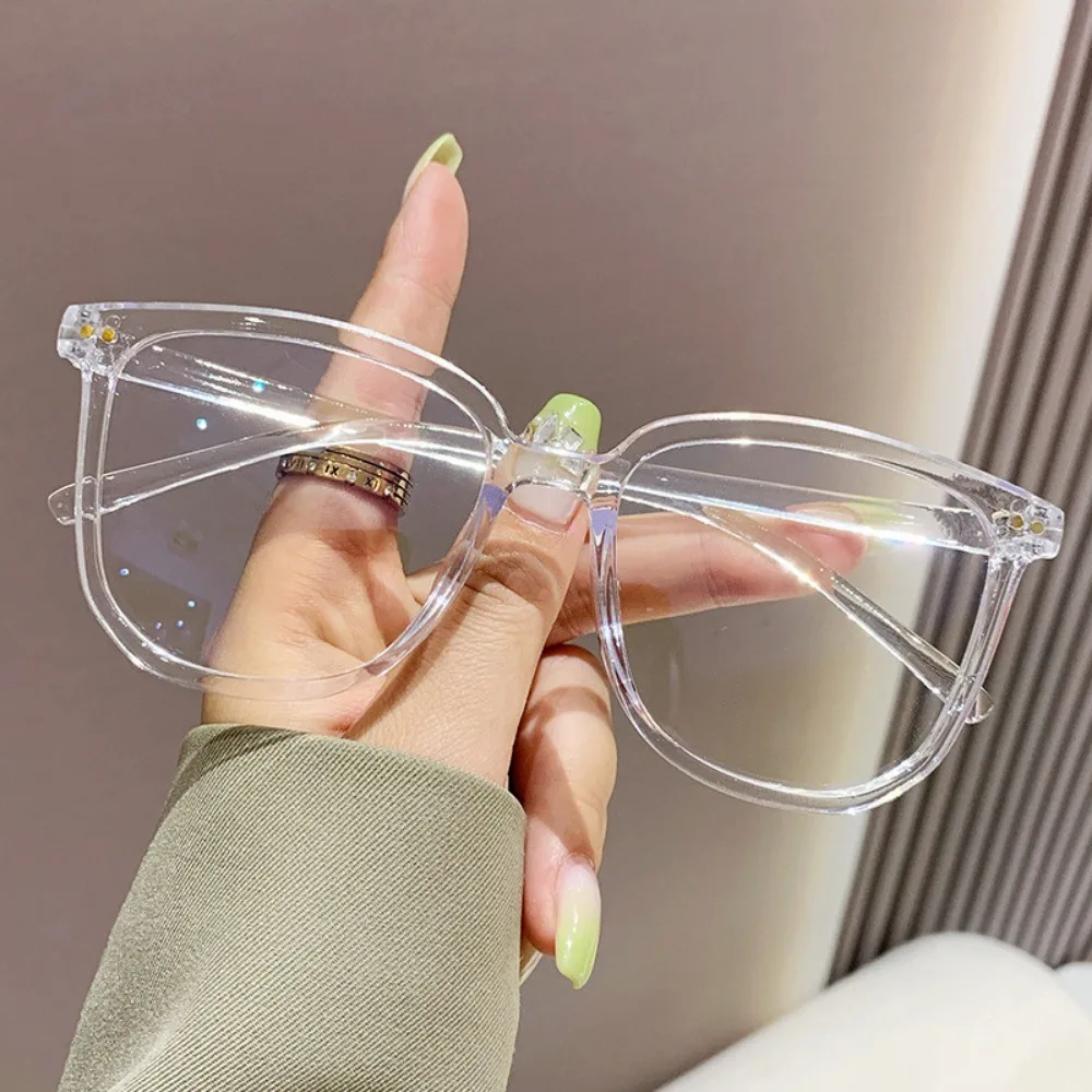 Anti Blue Light Glasses Korea Modern Retro Oval Square Rectangle Frame For Women Men